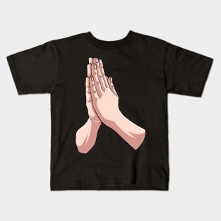 Hands Praying Religion Prayer Kids T-Shirt